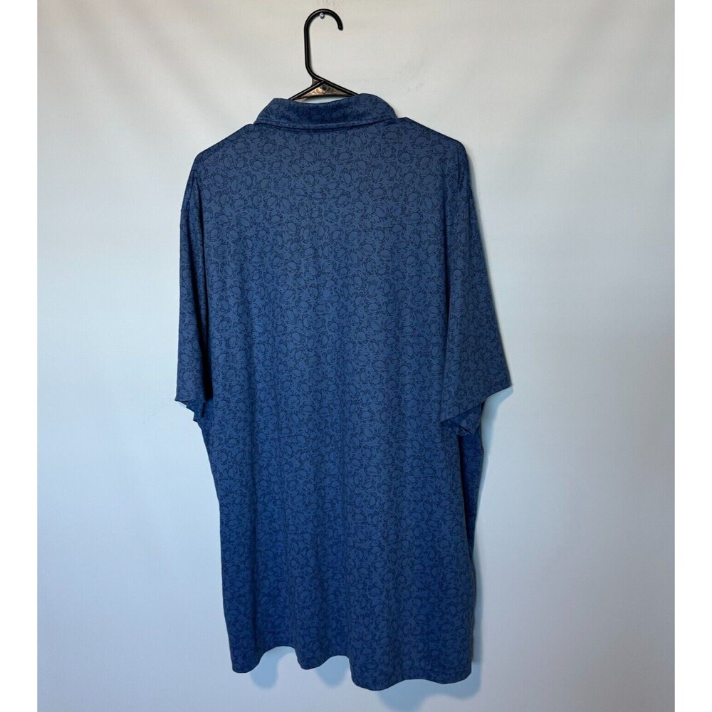 RLX Ralph Lauren Polo Shirt 2XL XXL Blue Crab Print Performance Stretch Golf - Picture 7 of 9